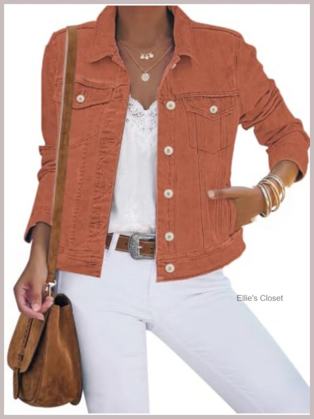 Women's Button Down Long Sleeve Stretch Cotton Denim Jacket